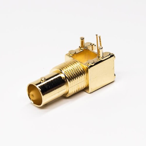 20pcs BNC Connector PCB Mount Right Angled Female Through Hole Gold Plating