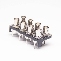 BNC Female 2X 4 Straight Zinc Alloy For Pcb Mount