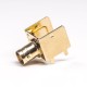 BNC Quick Connector 90 Degree Female PCB Mount Through Hole Gold Plating