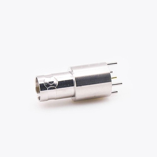 BNC Though Connector Female Straight PCB Mount