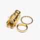 Gold Plated BNC Connector 180 Degree Female Plate Edge Mount