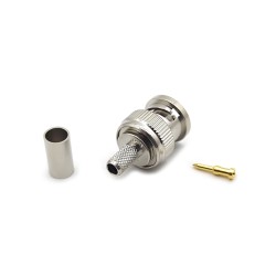 RG58/RG142 BNC Connector Male Straight Crimp Type RG58/RG142 BNC Connector Male Straight Crimp Type