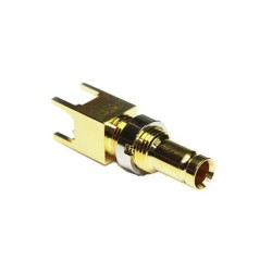 1.0/2.3 Connector Jack Straight 75Ω Solder Termination PCB Mount standard Bulkhead Fitting