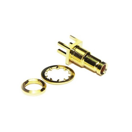 20pcs 1.0/2.3 Connector Jack Straight 75Ω Solder Termination PCB Mount Micro Miniature Bulkhead Fitting