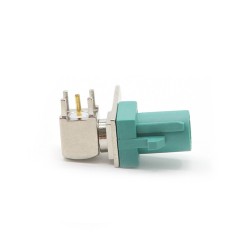 E Code Fakra Right Angle Male Plug PCB Board Vehicle GSM Antenna RF Connector Green Single Baffle