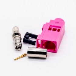 Female Fakra H Crimp Solder RG58 LMR-195 RG400 RG142 Cable Connector