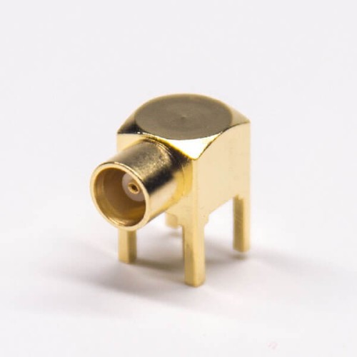 20pcs MCX Gold Plating Angled Female Through Hole for PCB Mount