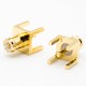 MCX Coaxial Connector Standard Male Straight Gold Plating Panel Mount Through Hole