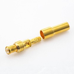 MCX Crimping Connector Male Head Straight Copper Gold-plated