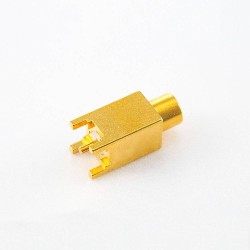 MCX Female Connector Welding Straight Copper Gold Plated