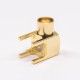 MCX Gold Plating Angled Female Through Hole for PCB Mount 50ohm