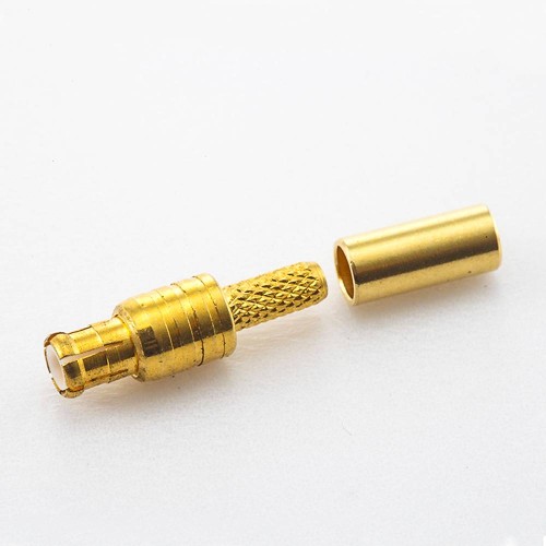 MCX Male Crimp Connector Male Head Straight Copper Gold-plated