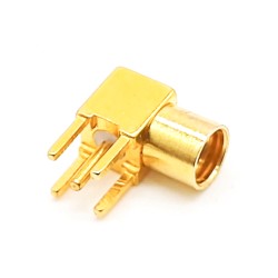 MMCX Connector Female Right Angle Through Hole PCB Mount