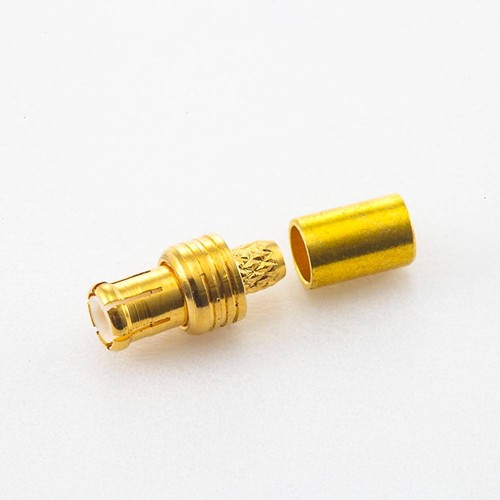 Straight Plug MCX Crimp Connector Male Straight Copper Gold-plated