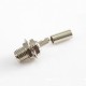 Threaded MCX Connector MCX Bulkhead Jack Straight Stainless Steel Nickel Plated Through the Wall