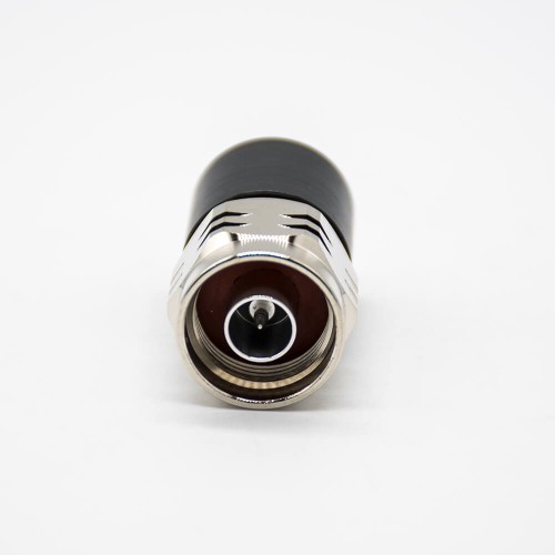 N Male Load Connector Black Lightning Arrester Straight Coaxial Pseudo Load Connector