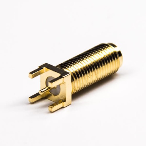 20pcs 180 Degree SMA Female Through Hole Gold Plating PCB Mount