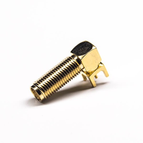 20pcs PCB Mount SMA Connector Female Right Angled Through Hole Gold Plating