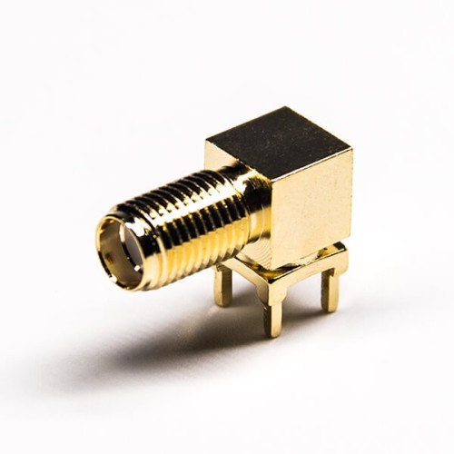 20pcs SMA 50 Ohm Female Female Right Angled Through Hole