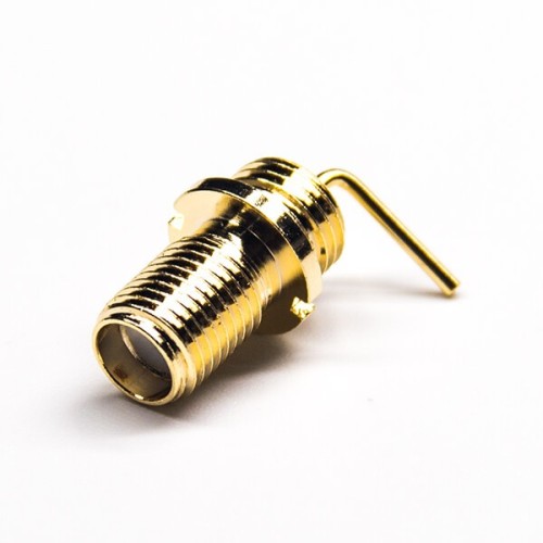 20pcs SMA 90 Degree Connector Female Rear Bulkhead Through Hole Gold Plating