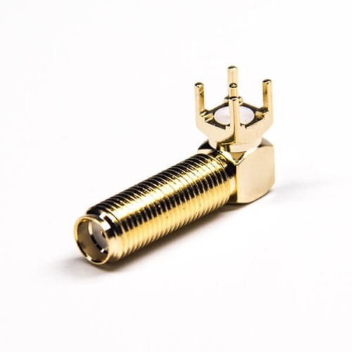 20pcs SMA Connector 50 Ohm Right Angled Gold Plating Through Hole