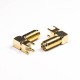 20pcs SMA Connector Angled Threaded 50 Ohm Through Hole Gold Plating