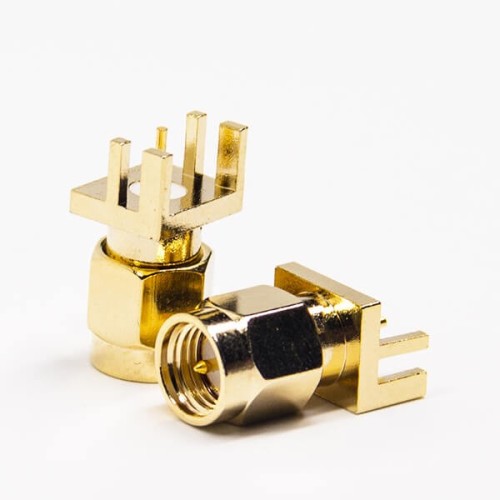 20pcs SMA Connector Edge Mount PCB Male Socket Gold Plated