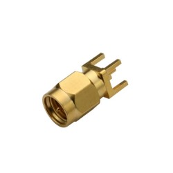 20pcs SMA Connector PCB Through Hole Straight Plug Gold Plating