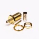 20pcs SMA Female Crimp Connector 180 Degree Bulkhead Gold Plating