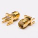 20pcs SMA Female PCB Edge Mount Connector RP Gold Plated Straight