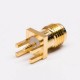 20pcs SMA Female PCB Edge Mount Connector RP Gold Plated Straight