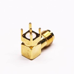 20pcs SMA Female Right Angle PCB Mount Connector