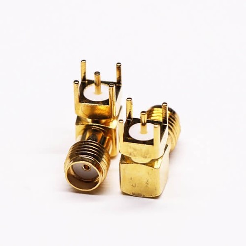 20pcs SMA Female Right Angle PCB Mount Connector