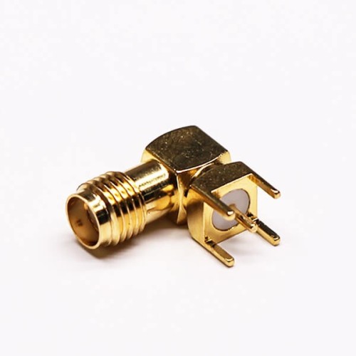 20pcs SMA Female Right Angle PCB Mount Connector