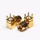 20pcs SMA Right Angle PCB Mount Male Connector Thtough Hole