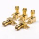 20pcs SMA Right Angle PCB Socket Receptacle Through Hole Gold Plating