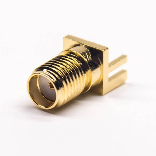 PCB Edge Mount sma Connector Female 180 Degree 50 Ohm Gold Plating