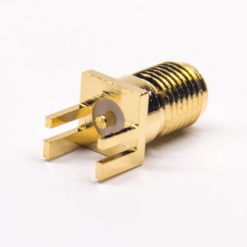 PCB Edge Mount sma Connector Female 180 Degree 50 Ohm Gold Plating