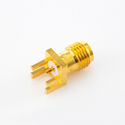 PCB Mount SMA Connector Female Straight Plate Edge Mount