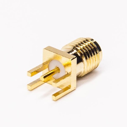 RP-SMA Female 180 Degree Gold Plating Margin Surface Mounting