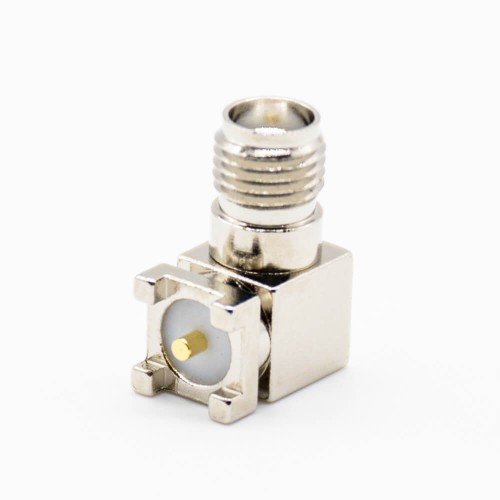 SMA 90 Degree Connector Female PCB Mount SMT Threaded