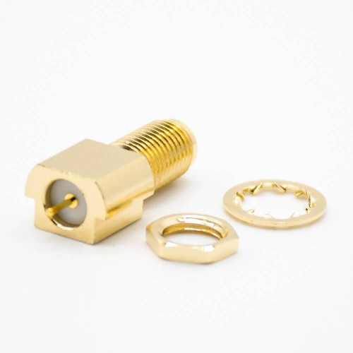 SMA Connector Assembly Female Straight Standard SMT Panel Mount Gold Plating