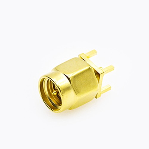 SMA Connector PCB Mount Male 180 Degree Through Hole