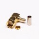 SMA Crimp Plug Right Angled Gold Plating for Coaxial Cable