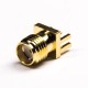 SMA Edge Mount Connector Straight Female PCB Mount Gold Plating