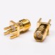 SMA Female PCB Edge Mount Connector RP Gold Plated Straight