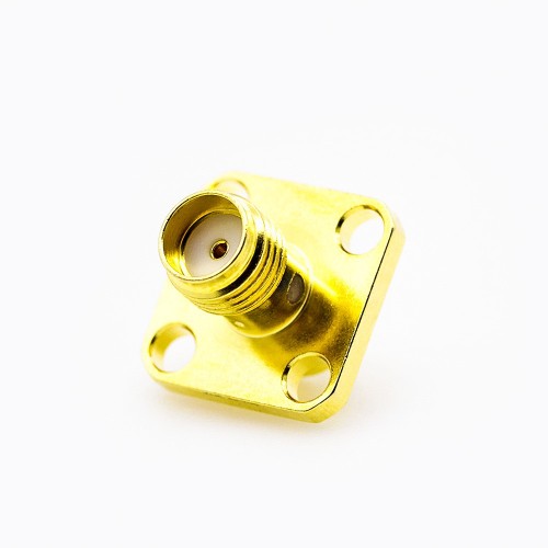 SMA Flange Connector 4 Holes PCB Mount Welding Plate Female Straight