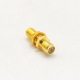 SMA Gold Plated Straight Bulkhead Female to Female Adapter for Panel Mount