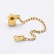 SMA Male Dust Cap with steel Chain Gold Plated