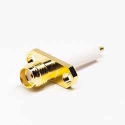 SMA Square Flange Connector Female Straight with Extended PTFE